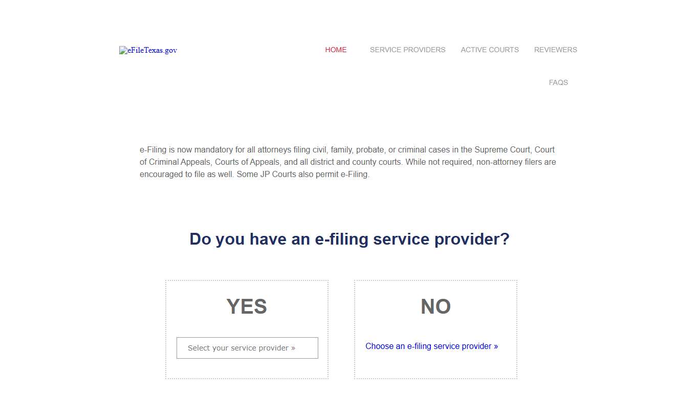 eFileTexas.Gov | Official E-Filing System for Texas